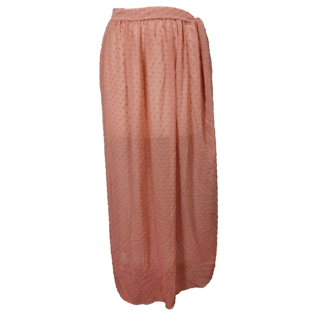Time and Tru Womens Textured Swiss Dot Adjustable Tie Waist Cover Up Skirt XL
